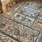 Magnificent Roman floor mosaic of the Villa Romana del casale in Piazza Armerina, Sicily, Italy.